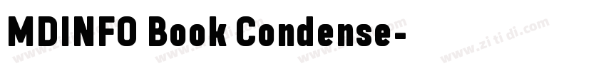 MDINFO Book Condense字体转换